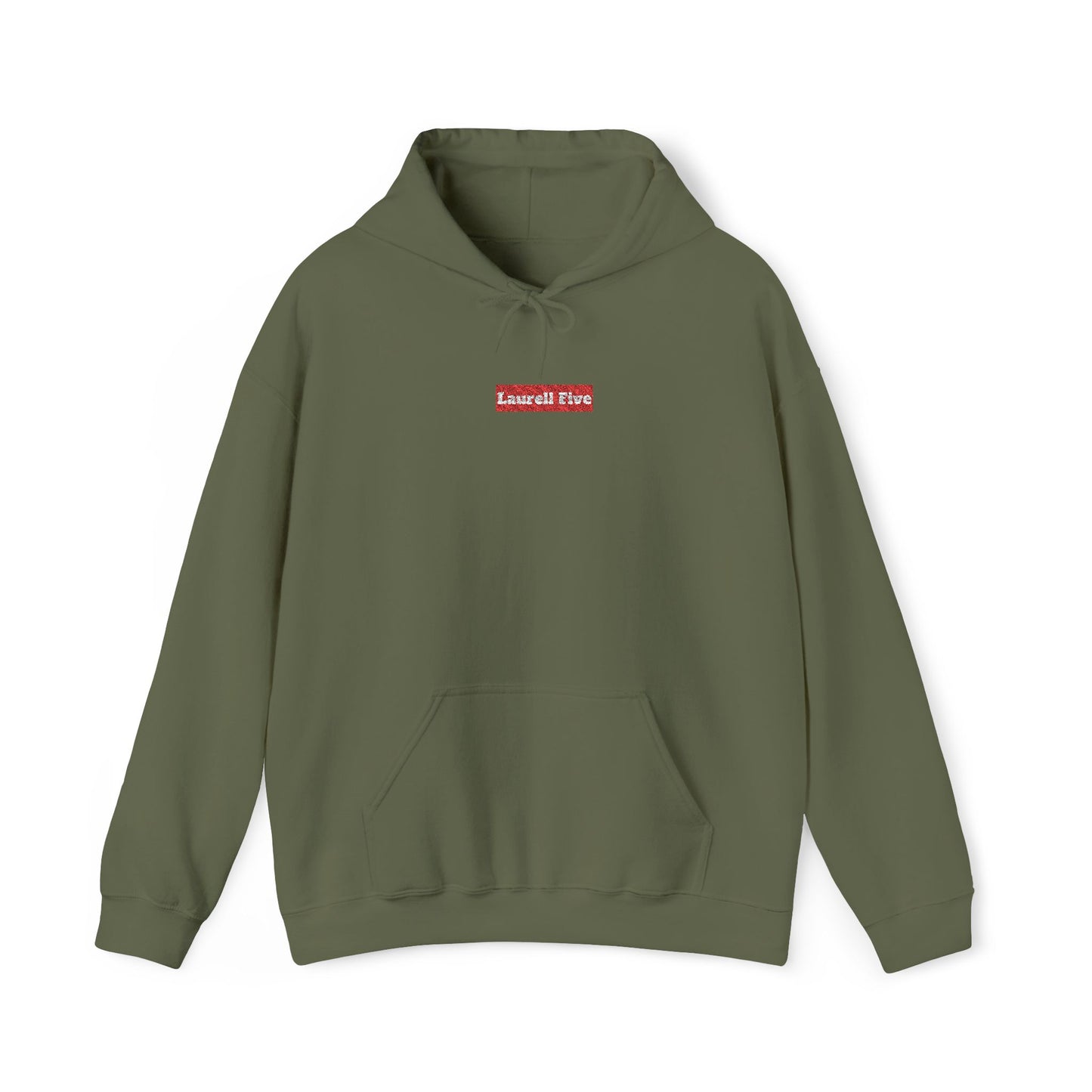 Red logo on military green 2.0 (embroidery)