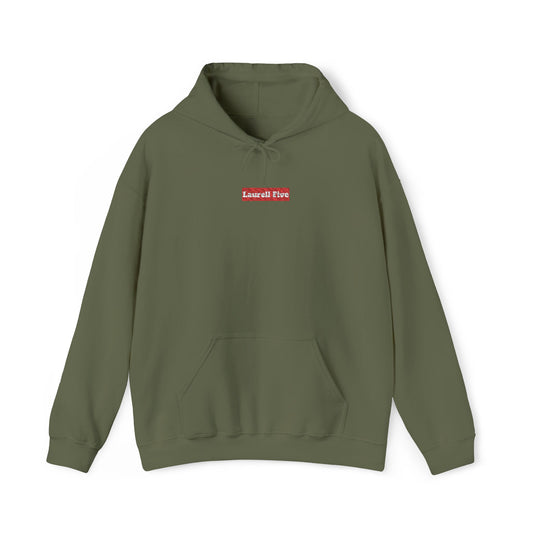 Red logo on military green 2.0 (embroidery)