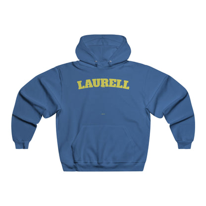 Royal blue hoodie with yellow logo