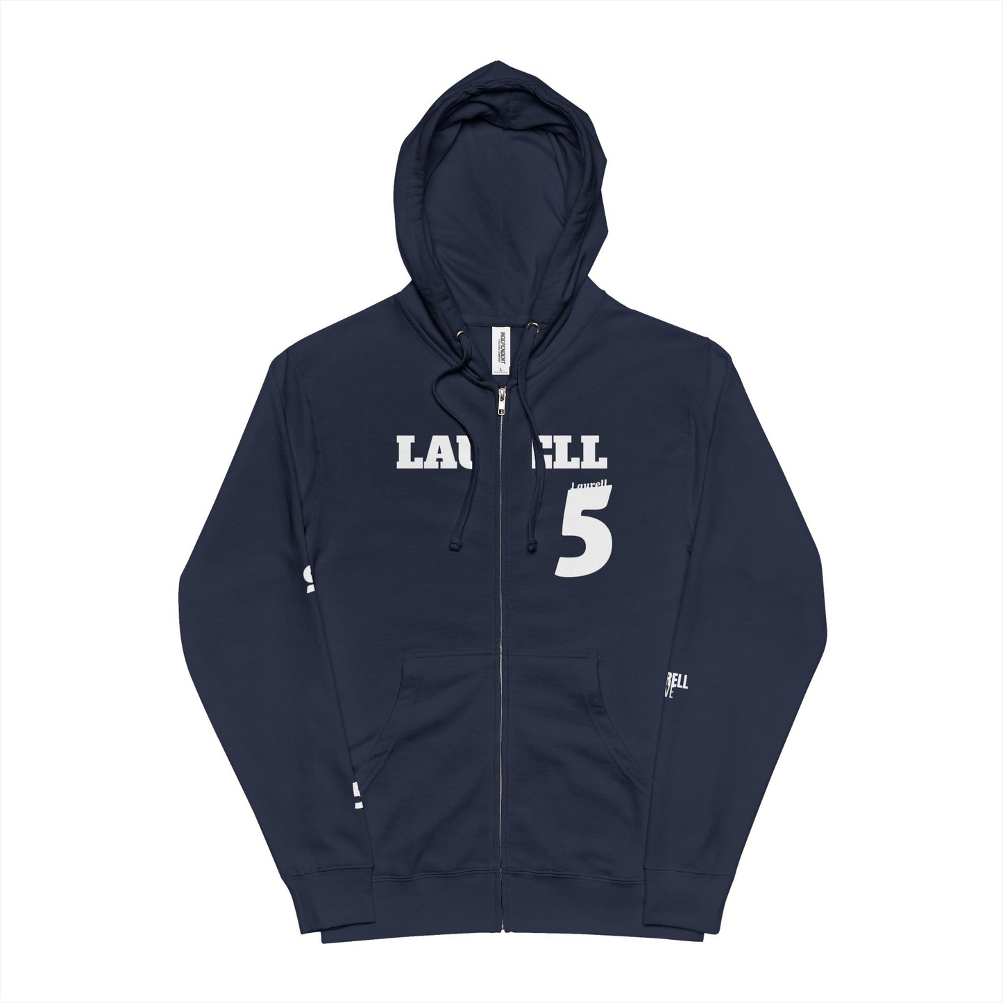 NAVY BLUE 5 logo hoodie 2.0