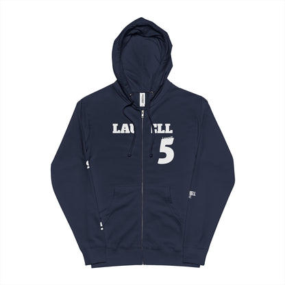 NAVY BLUE 5 logo hoodie 2.0