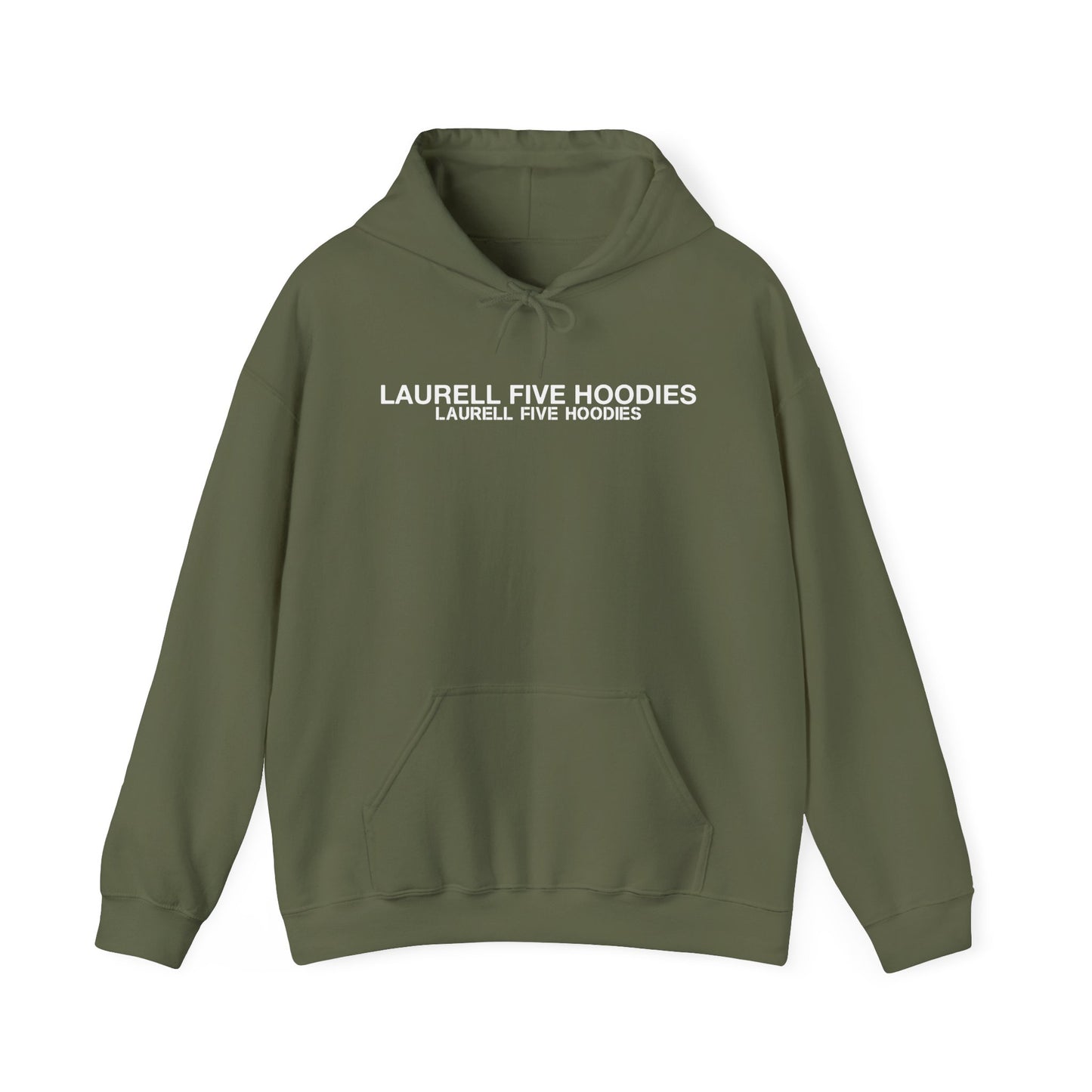 Laurell 5 hoodie (military green and white)