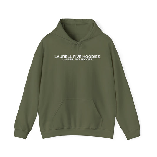 Laurell 5 hoodie (military green and white)