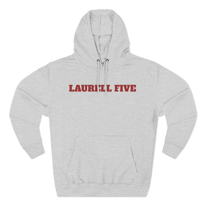 Heather gray, red Laurell Five hoodie