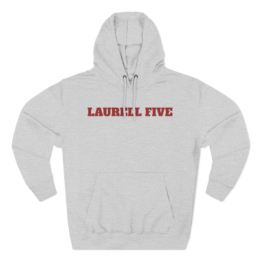 Heather gray, red Laurell Five hoodie