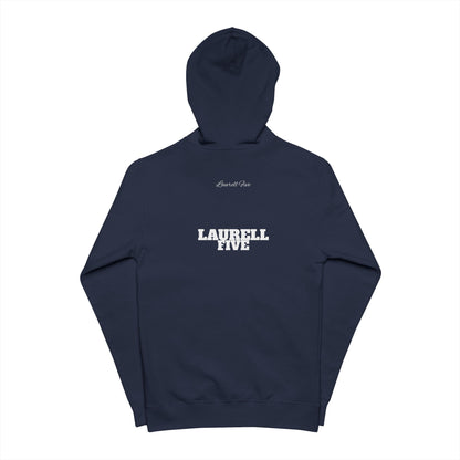 NAVY BLUE 5 logo hoodie 2.0