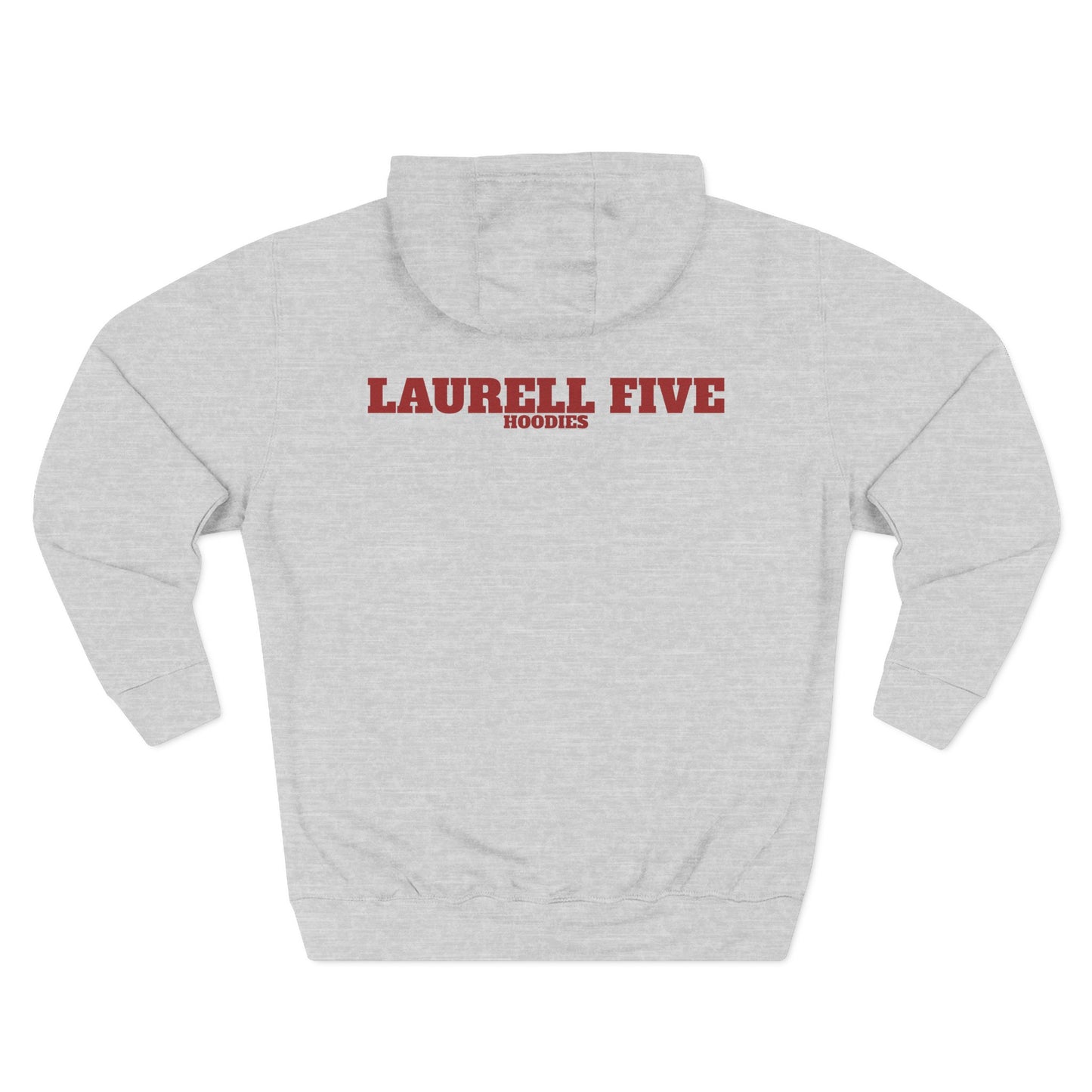 Heather gray, red Laurell Five hoodie